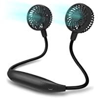 Los mejores  - Ventilador Personal Portátil Recargable 2600mAh Mini Ventilador USB de Manos Libres con Banda para el Cuello- Ajustable…